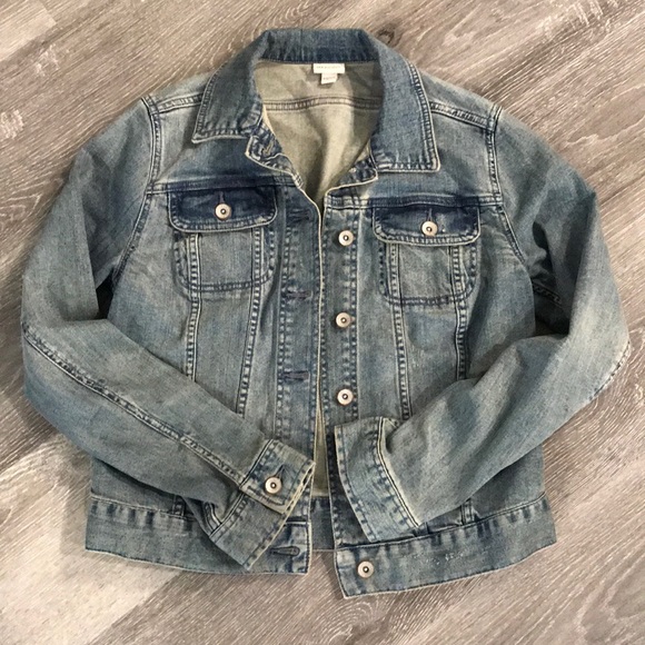 Merona Jackets & Blazers - Merona Distressed Denim Jacket Size XSP